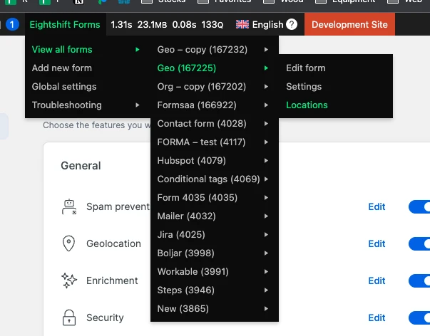 Top bar screen